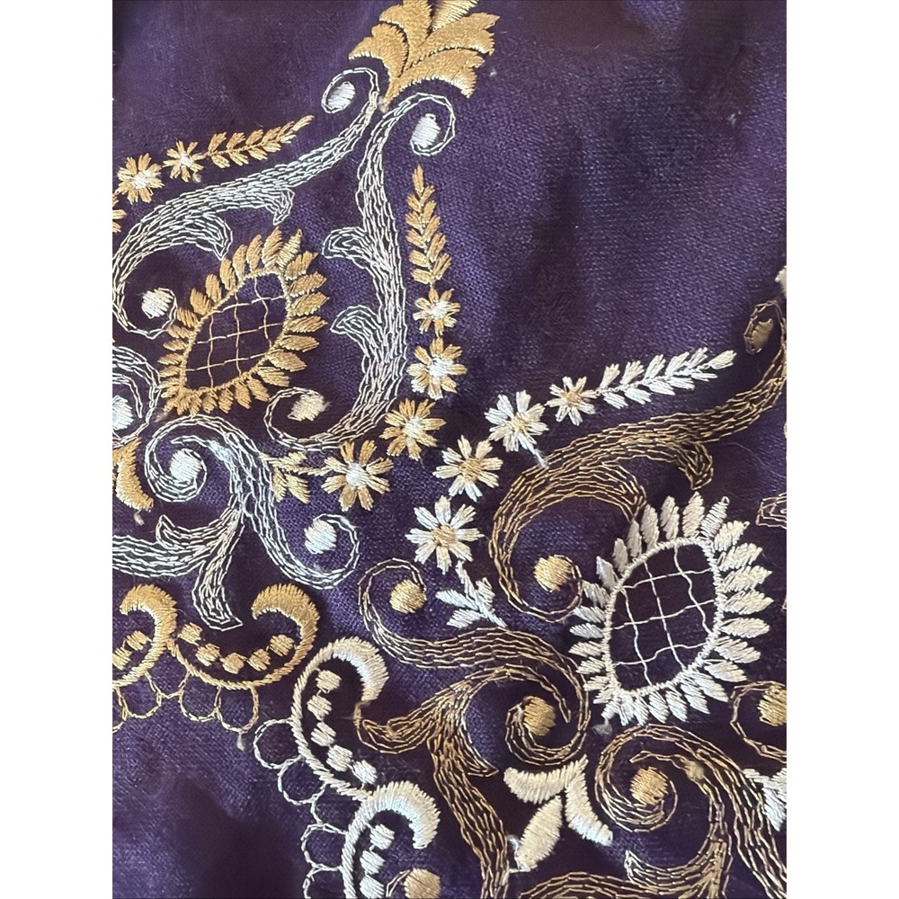 Vintage Loden Plankl Purple Embroidered Alpine Suit Women XS Oktoberfest Dirndl - Picture 4 of 12